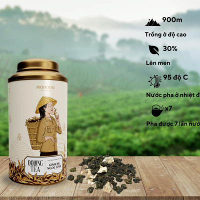 TRÀ OOLONG SÂM THƯỢNG HẠNG- 100G HỘP THIẾC-MOHODO