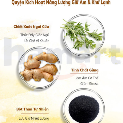Miếng Dán Nhiệt Giữ Ấm Cơ Thể Chườm Nóng Giảm Đau Bụng Kinh Hamart Toả Nhiệt Kéo Dài Hiệu Quả