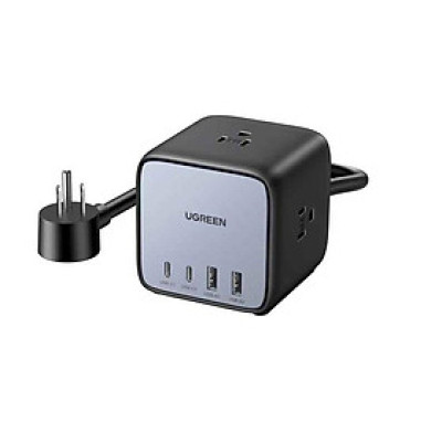 Sạc điện thoại đa năng DigiNest 2 cổng USB-C và 2 USB hỗ trợ GaN 65W màu đen kèm 2 ổ nguồn AC 220V Ugreen 40861 - Hàng chính hãng