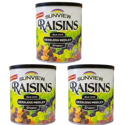 Nho khô Sunview Raisins Mỹ không hạt 3 màu giàu Vitamin khoáng chất, tốt cho tim mạch (425g/hộp) - QuaTangMe Extaste
