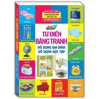 Sách - Từ Điển Bằng Tranh - Bảng Chữ Cái Tiếng Việt + Đồ Dùng Gia Đình - Combo 2 Cuốn - Minh Thắng
