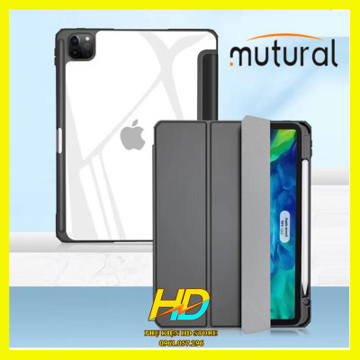 Bao Da Cao Cấp Dành Cho iPad Mini 6 (iPad Mini 2021) Chính Hãng Mutural Folio Case Lưng Trong Suốt, Chống Sốc, Có Ngăn Đựng Bút Tiện Lợi - Hàng Chính Hãng