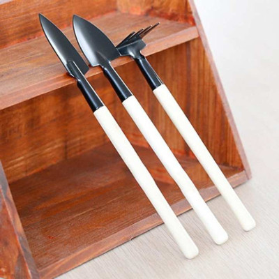 Bộ Dụng Cụ Làm Vườn Mini 3 Món (Cuốc, Xẻng, Cào) Cán Gỗ Tiện Lợi Cho Việc Trồng Chăm Sóc Cây Cảnh, Sen Đá, Xương Rồng, Bonsai