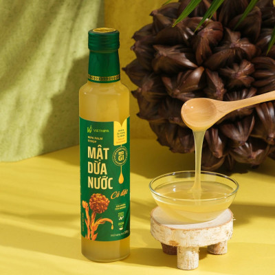 Mật Dừa Nước Vietnipa 375g Dùng Thay Thế Đường Tinh Luyện, Chỉ Số Đường Huyết Thấp Tốt Cho Người Tiểu Đường, Ăn Chay, Ăn Kiêng