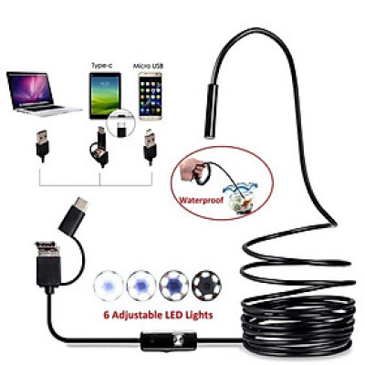 Camera Nội Soi Tai, Soi Đồ Vật Dài 2M Cắm Điện Thoại 3in1 - Hàng Cao Cấp Loại Tốt,ĐÈN TRANG TRÍ , ĐỒNG HỒ TREO TƯỜNG