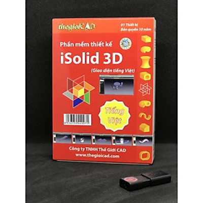 Phần mềm thiết kế iSolid 3D phiên bản tiêu chuẩn – Giao diện tiếng Việt (USB/2020)