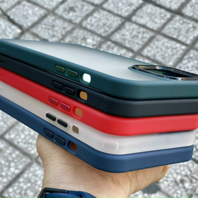 Ốp lưng viền màu lưng nhám trong chống sốc hiệu J-Case dành cho iPhone 11 Pro Max, 12 Pro Max( hàng chính hãng)