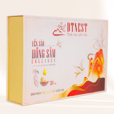 Đặc sản Khánh Hòa - Hộp quà Yến Chưng Hồng Sâm Collagen 70ml DT NEST/ DT FOOD