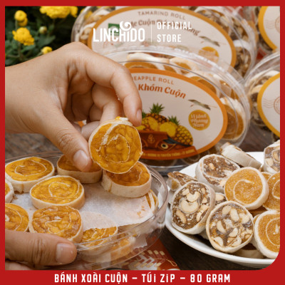 Bánh Xoài Cuộn - Đặc Sản Đồng Tháp - Túi Zip 80 Gram