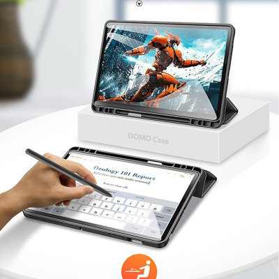 Bao Da Cho Samsung Galaxy Tab S9, S9 Plus, S9 Ultra, S9 Fe, S9 Fe Plus, Tab S8, S8 Plus/S7 Plus , S8 Ultra, Tab S7, S7 fe, Tab S6 , S6 Lite Chính Hãng Dux Ducis Domo Có Khay Đựng Bút Tiện Lợi- Hàng chính hãng 