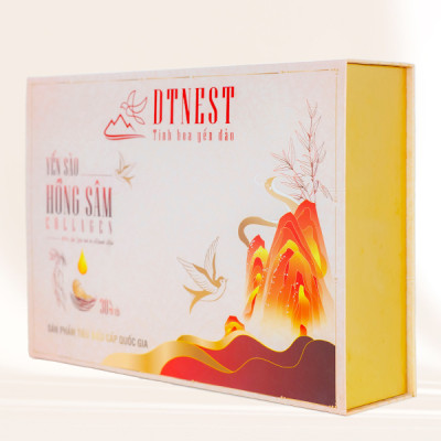 Đặc sản Khánh Hòa - Hộp quà Yến Chưng Hồng Sâm Collagen 70ml DT NEST/ DT FOOD