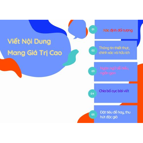 Viết nội dung mang giá trị cao