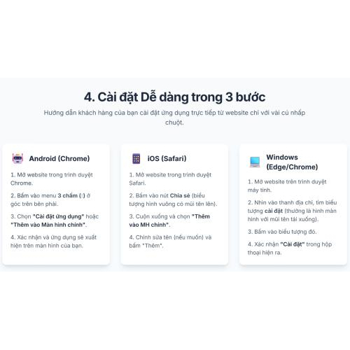 Cách cài webapp